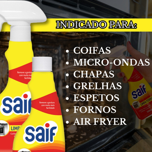 Kit Limpa Forno Desengordurante +refil 300ml Airfryer Grelha