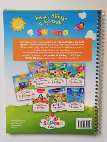 Cuaderno Juego, Dibujo Y Aprendo Pre Escolar. Sopena