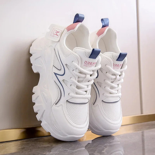 Zapatos Blancos De Tacón Alto Con Fondo Grueso De Verano Par