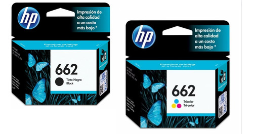 Cartucho Hp 662 Advantage 4 Ml Negro + Tricolor (2 Unidades)