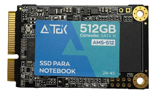 Ssd Msata 512gb Sata Iii Para Notebook Pc Interno | MercadoLivre