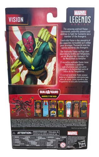 Vision Marvel Legends Series Build Figure F9014 Hasbro Cf