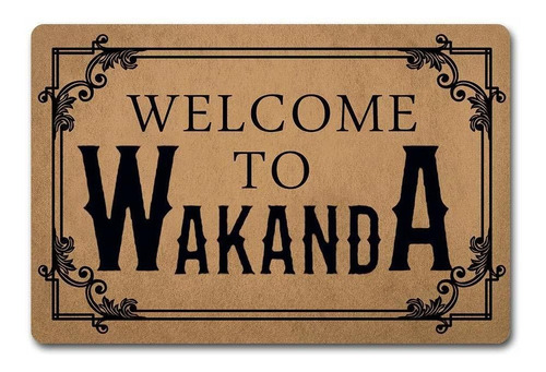 Felpudo Zqh Welcome To Wakanda Diseño Pantera Negra Para X