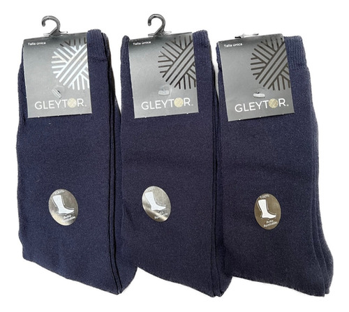 3 Pares Calcetin Gleytor Caballero 1406. Global Uniformes.