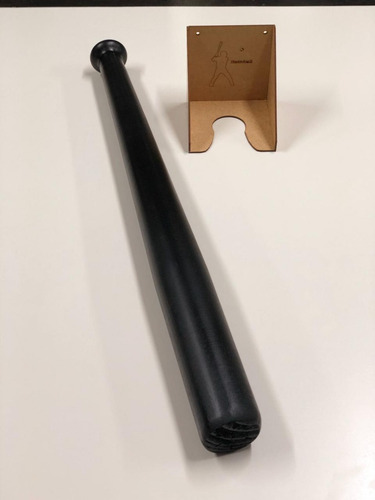 Taco De Baseball (beisebol) Comp. 70 Cm Preto Suporte Brinde