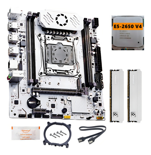 Kit Xeon X99 Placa Mãe + Memoria Ddr4 16gb Cor Branco