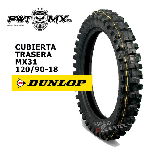Cubierta Dunlop Off Road Motocross Mx31 120 / 90 - 18