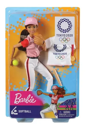 Barbie Esportista Ol mpica Softball Mattel Parcelamento sem juros