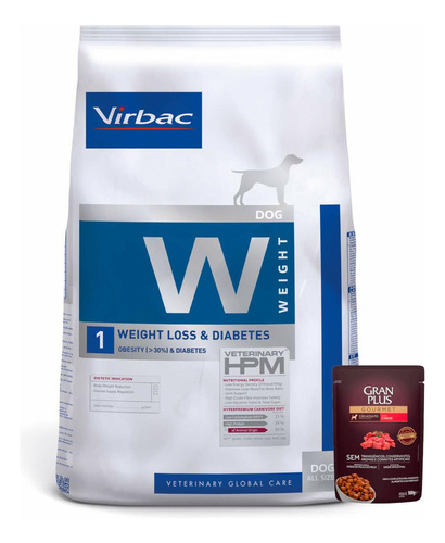 Hpm (virbac) Perro Weight Loss & Diabetes 3 Kg + Promo!