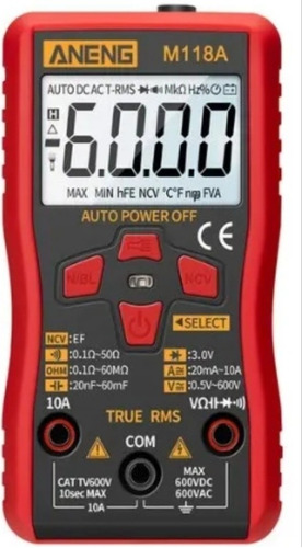  Multímetro Digital Aneng M118a, Autorango Capacit
