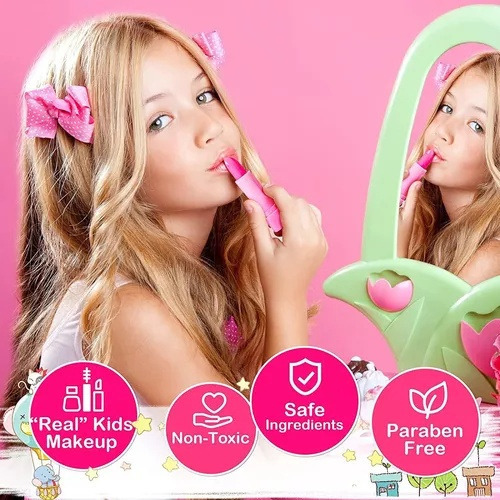 Bolsa De Maquiagem Fofa De Princesa, Lavável,