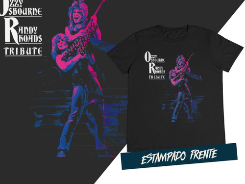 Camiseta Heavy Metal Ozzy Osbourne Randy Rhoads Tribute