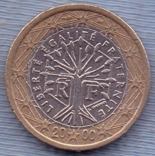 Imagen 1 de 2 de Francia 1 Euro 2000 Bimetalica * Arbol *