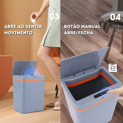 Lixeira Inteligente Recarregável 12 Litros - Sortida Sortida