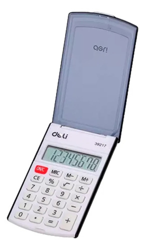 Calculadora De Bolsillo Deli Pocket 8 Digitos Con Tapa Febo