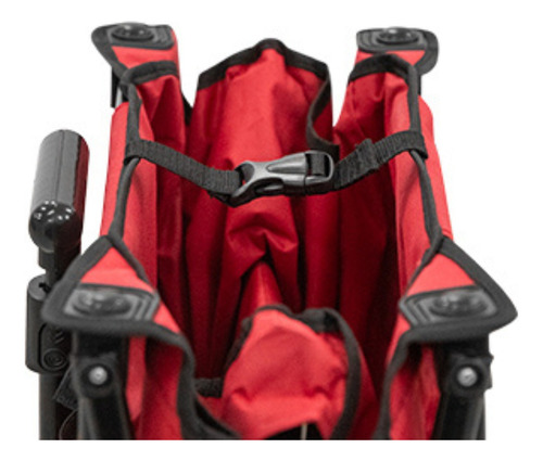 Carrito Vagón Plegable Rojo Con Estructura De Acero Para 80k