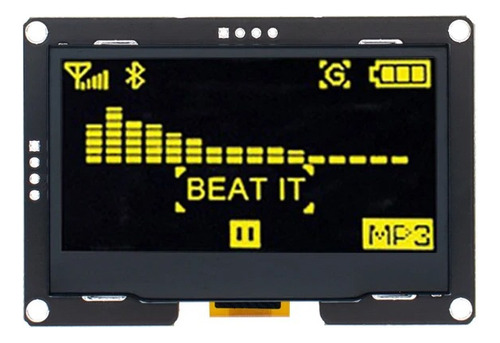 Display Oled Amarillo I2c 2.4 Pulgadas 128x64 Ssd1311