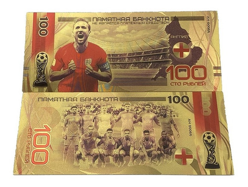 Billete Dorado Harry Kane Inglaterra Coleccionable