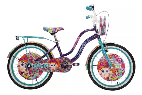 Bicicleta Distroller Chamoy Cross Acero R20 Niña Morada/aqua