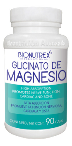 Glicinato De Magnesio Ansiedad Insomnio Aprendizaje Migraña Sabor Sin Sabor