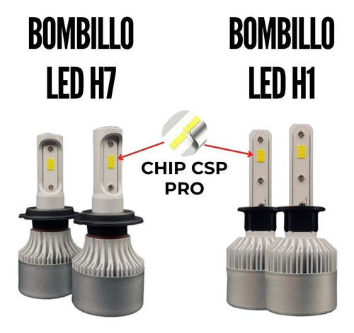 Bombillo Luces Led H7 Y H1 Ford Fiesta Max 2010