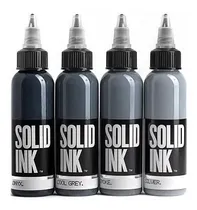 Comprar Set Solid Ink Usa Grises 4 Tintas X 1 Oz Tattoo Tatuaje