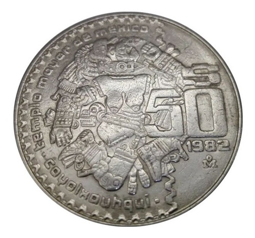 Moneda 50 Pesos Coyolxauhqui Año 1982 Circulada #1