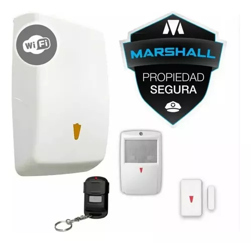 Kit Alarma Casa Marshall Ip Wifi Inalámbrica Domiciliaria Internet App  Celular Sirena Sensores Inalámbrica Garantía