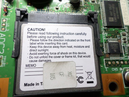 Placa E Cartão De Memória Compactflash 64mb Industrial