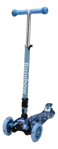 Monopatin Infantil Regulable Swift Plegable Rainbow Azul