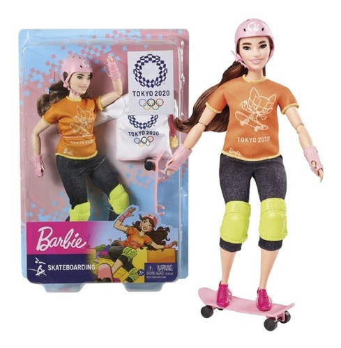 Barbie Muñeca Modelo Olimpiadas Skateboard