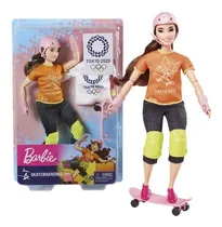 Comprar Barbie Muñeca Modelo Olimpiadas Skateboard GJL78 Mattel