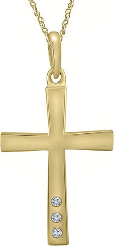 Halo Jewelers Collar Con Colgante De Cruz Religiosa De 3 Pie