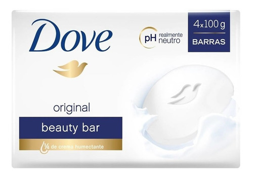 Jabón De Tocador Dove Original 4 Barras De 100 G C/u