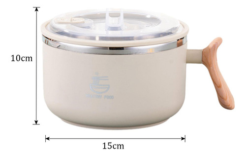 Tazón De Ramen Con Soporte Para Teléfono, Utensilios Caqui