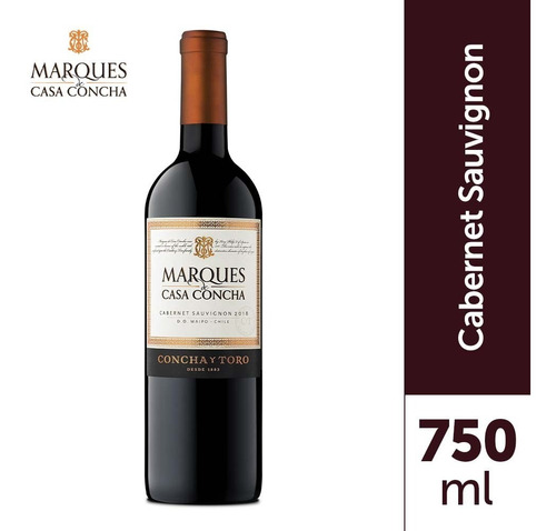 Vinho Tinto Chileno Cabernet Sauvignon 750ml Marques De Casa Concha