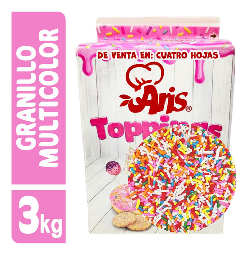 Granillo Multicolor Sprinkles Repostería 3 Kg.