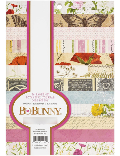 Bo Bunny Bloc Papel Una Sola Cara Pkg-diario Botanico Diseño