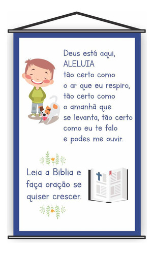 Banner Religioso Leia A Bíblia E Cresça Oração 120x65cm