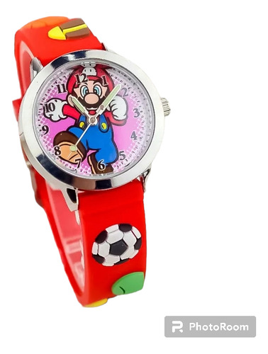 Reloj Analogo Super Mario Bros Niño