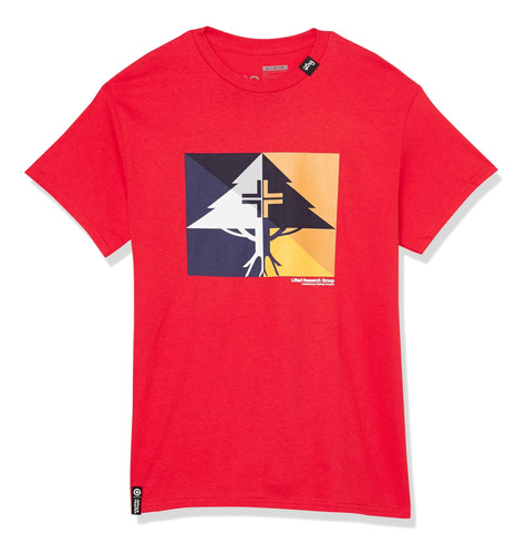 Lrg Camiseta Con Logo De Árbol Sombreado Para Hombre, Rojo