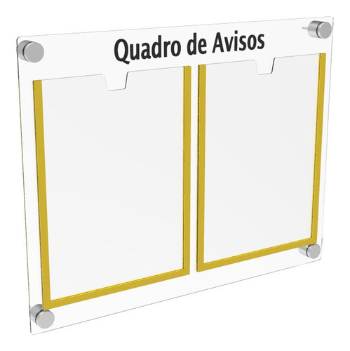 Quadro De Avisos Em Acrílico 2 Folhas Colorido