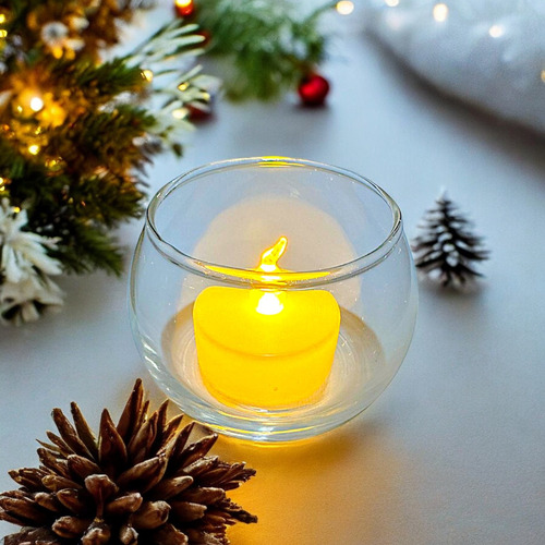 Vaso C Vela Led Luminaria De Mesa Decoração Romantica Festas