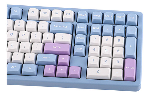 Teclado Mecanico Gamer Mechlands Blade 101 Wireless Tri Mode Azul Inglés Internacional