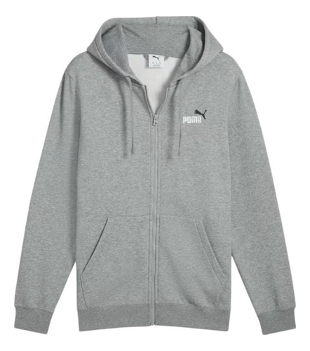 Polerón Hombre Puma Essentials Capucha Frisa Gris