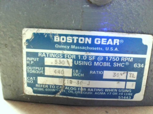 Boston #718-30-j 30:1 Ratio Gear Reducer - New No Box Ddd