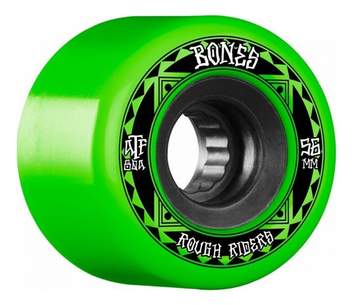 Ruedas De Skate Bones Rough Rider Runners 56 Atf-green