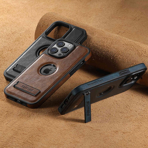 Funda De Teléfono Magsafe De Piel Encerada Al Óleo, Magnética Inalámbrica, A Prueba De Golpes Con Soporte Para Iphone16/promax 15, 14, 13, 12 Series