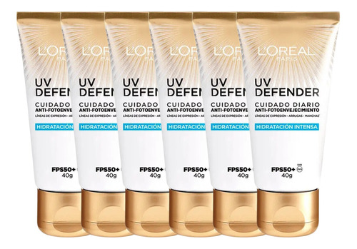 Combo X6 Loreal Crema Dermo-expertise Uv Defender Fps50 40gr
