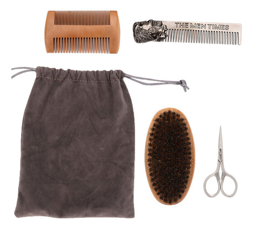 Peine Para Barba, 4 Piezas, Cepillos Para Cabello Y Bigote P